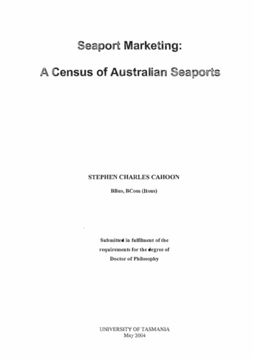 Seaport Marketing: A Census Of Australian Seapo>rr1s