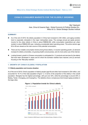 China's Consumer Markets For The Elderly Growing - MITSUI & CO., LTD.