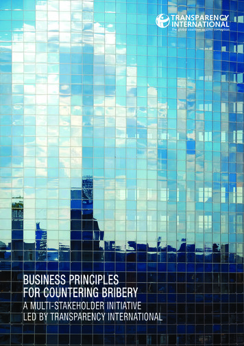 Business Principles For Countering Bribery