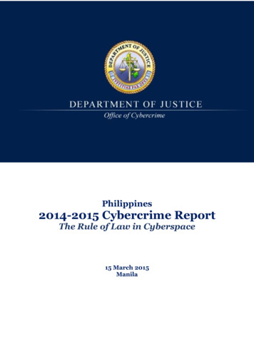 Philippines 2014-2015 Cybercrime Report