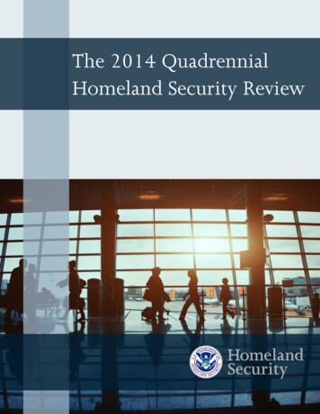 The 2014 Quadrennial Homeland Security Review - Dhs.gov