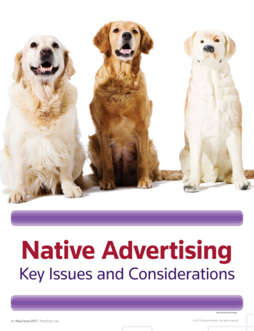 Native Advertising: Key Issues And Considerations - Crowell & Moring
