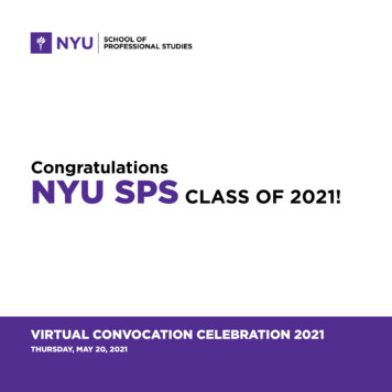 Congratulations NYU SPS CLASS OF 2021!