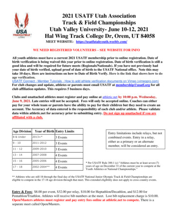 2021 USATF Utah Association Track & Field Championships Utah Valley .