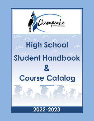 High School Student Handbook Course Catalog - Chesapeake Public Schools .