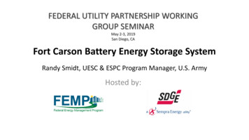 Fort Carson Battery Energy Storage System Overview