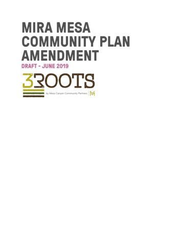Mira Mesa Community Plan Amendment