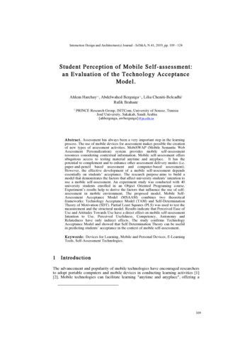 Student Perception Of Mobile Self-assessment: An Evaluation Of The .