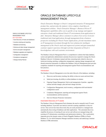 Oracle Database Lifecycle Management Pack