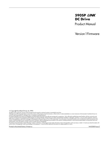 590SP LINK DC Drive Product Manual - Valek SRL