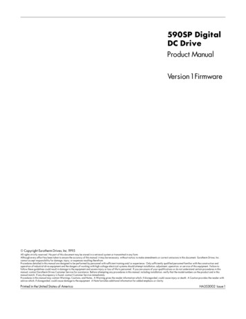 590SP Digital DC Drive Product Manual - Sure Controls