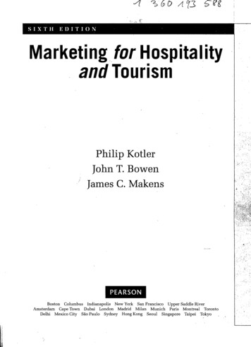 SIXTH EDITION Marketing For Hospitality And Tourism - GBV