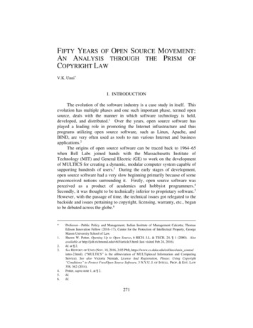 Fifty Years Of Open Source Movement N Nalysis Through The Prism Of .