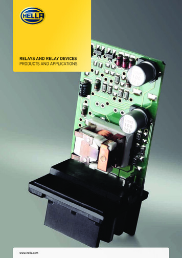 RELAYS AND RELAY DEVICES PRODUCTS AND APPLICATIONS - Hella