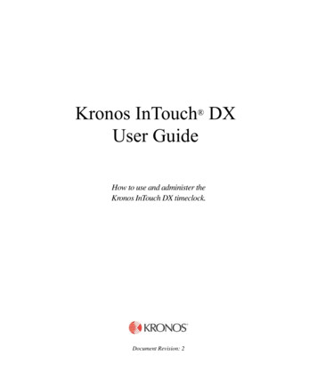 Kronos InTouch DX User Guide Rev 2