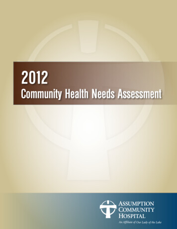 Community Health Needs Assessment - Our Lady Of The Lake Regional .