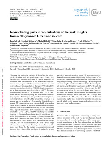 Ice-nucleating Particle Concentrations Of The Past: Insights . - Portal