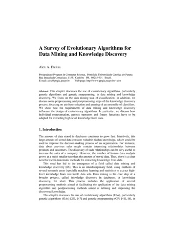 A Survey Of Evolutionary Algorithms For Data Mining And Knowledge Discovery