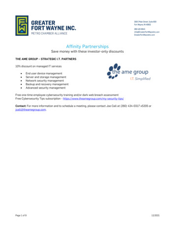 Affinity Partnerships - Greaterfortwayneinc 