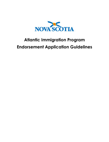 Atlantic Immigration Program Endorsement Application Guidelines