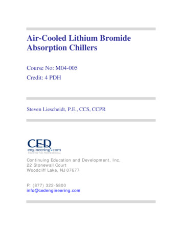 Air-Cooled Lithium Bromide Absorption Chillers - CED Engineering