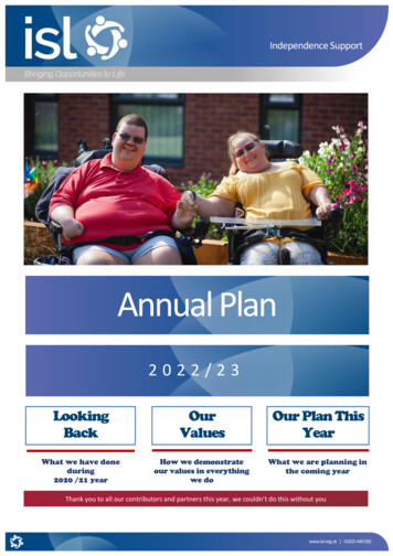 Annual Plan - Isl-org.uk