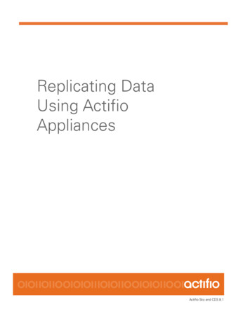 Replicating Data With Actifio Appliances