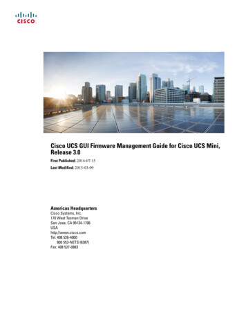 Cisco UCS GUI Firmware Management Guide For Cisco UCS Mini, Release 3