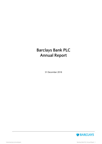 Barclays Plc Annual Report 2018