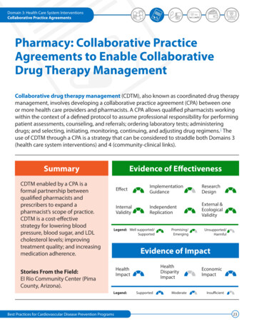 Pharmacy: Collaborative Practice Agreements To Enable Collaborative .