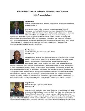 Duke Water Innovation And Leadership Development Program 2021 Program .