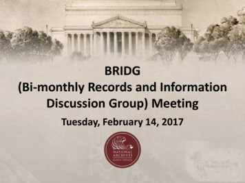BRIDG (Bi-monthly Records And Information Discussion Group) Meeting