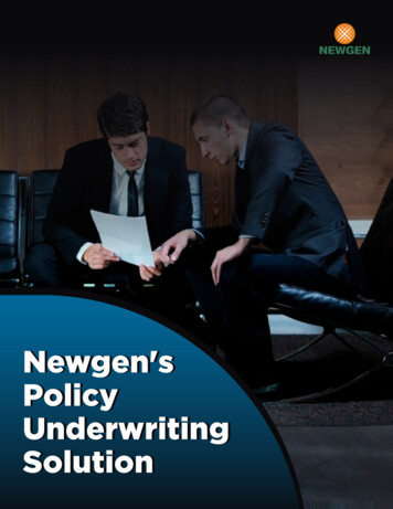 Newgen's Policy Underwriting Solution