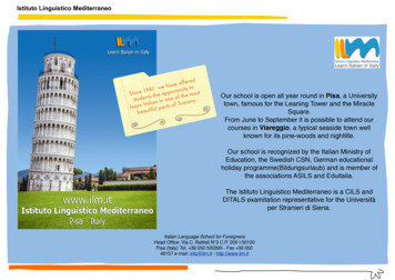Our School Is Open All Year Round In Pisa, A University Town, Famous .