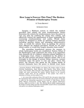 How Long Is Forever This Time? The Broken Promise . - Buffalo Law Review