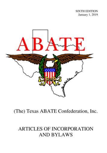 SIXTH EDITION January 1, 2019 - Texas ABATE