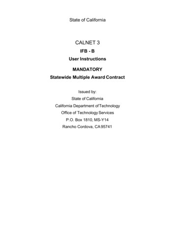 CALNET 3 IFB-B User Instructions