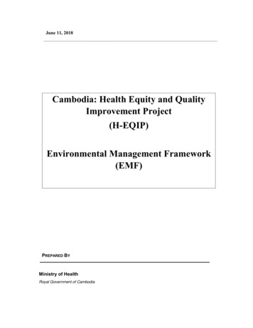 Cambodia: Health Equity And Quality Improvement Project (H-EQIP .