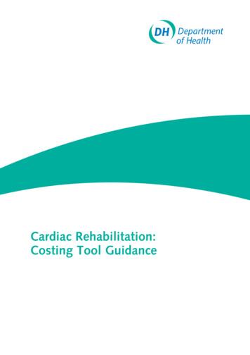 Cardiac Rehabilitation Costing Tool Guidance