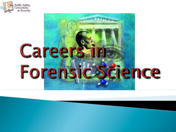 Careers In Forensic Science - Dr. Hall's Science Site