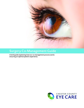 Surgery Co-Management Guide - Chester County Eyecare Associates