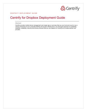 Centrify Dropbox Deployment Guide