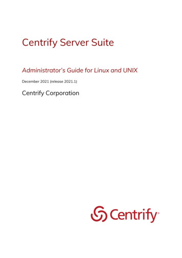 Administrator S Guide For Linux And UNIX - Centrify