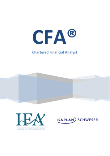 CFA Certificate Syllabus - ICVS - IFA