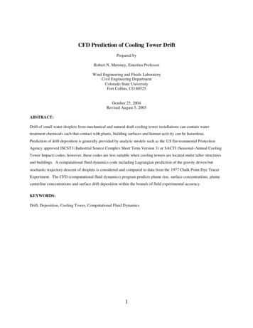 CFD Prediction Of Cooling Tower Drift Revised