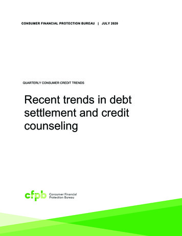 Quarterly Consumer Credit Trends: Recent Trends In Debt Settlement And .