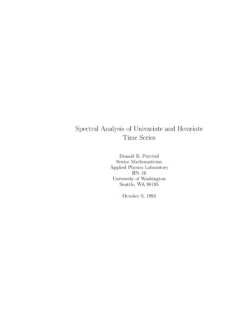 Spectral Analysis Of Univariate And Bivariate Time Series