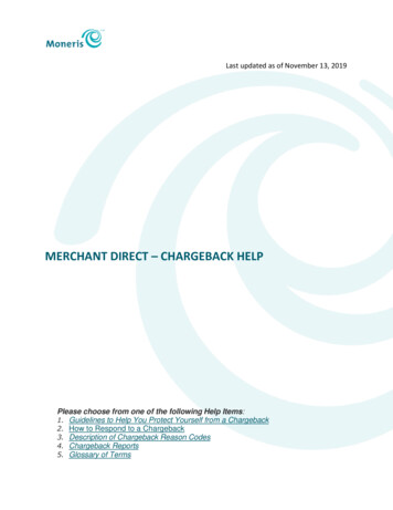 MERCHANT DIRECT CHARGEBACK HELP - Moneris