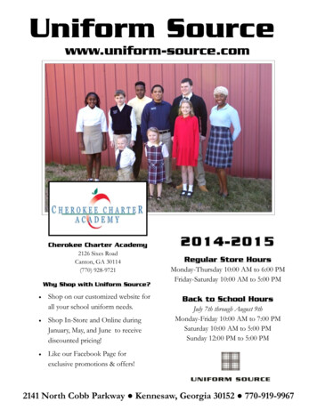 Uniform Source - Cherokee Charter