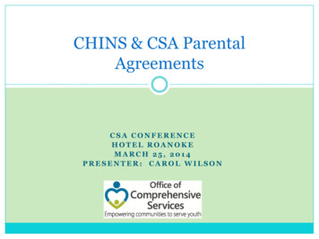 CHINS & CSA Parental Agreements - Virginia